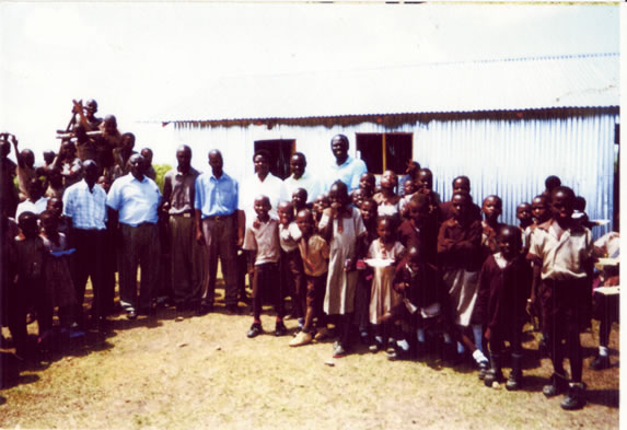 Some of the Staff and Children at St James' Academy 